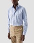 Eton Cotton Tencel Allover Multi Stripe Overhemd Blauw
