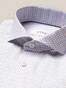 Eton Cotton Tencel Check Overhemd Gebroken Wit