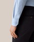 Eton Cotton Tencel Check Tonal Buttons Overhemd Licht Blauw