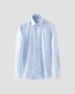 Eton Cotton Tencel Fine Check Pattern Cutaway Collar Overhemd Licht Blauw