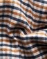 Eton Cotton Tencel Flanel Multi Check Matte Buttons Overhemd Orange-Navy