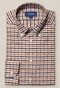 Eton Cotton Tencel Flannel Check Button Down Shirt Fine Orange