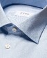 Eton Cotton Tencel Stretch Fine Houndstooth Pattern Overhemd Licht Blauw
