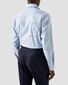Eton Cotton Tencel Stretch Fine Houndstooth Pattern Overhemd Licht Blauw