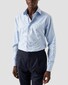 Eton Cotton Tencel Stretch Fine Houndstooth Pattern Shirt Light Blue