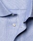 Eton Cotton Tencel Stretch Rich Texture Diagonal Twill Overhemd Licht Blauw