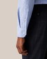 Eton Cotton Tencel Stretch Rich Texture Diagonal Twill Overhemd Licht Blauw