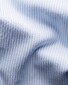Eton Cotton Tencel Stripe Contrast Button Thread Overhemd Licht Blauw