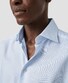 Eton Cotton Tencel Stripe Contrast Button Thread Shirt Light Blue