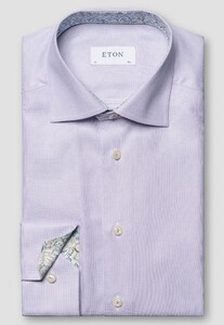 Eton Cotton Tencel Subtle Stretch Overhemd Licht Paars