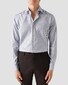 Eton Cotton Tencel Subtle Stretch Rich Texture Diagonal Twill Stripe Overhemd Navy