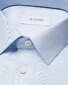 Eton Cotton Twill Semi Solid Texture Shirt Light Blue