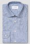 Eton Cotton Twill Stretch Check Pattern Overhemd Blauw