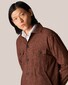 Eton Cotton-Wool-Cashmere Flannel Overshirt Brown