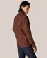 Eton Cotton-Wool-Cashmere Flannel Overshirt Brown