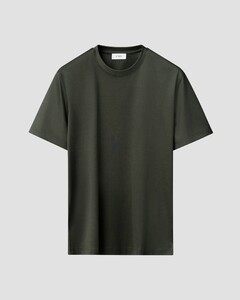 Eton Crew Neck Filo di Scozia Jersey Cotton T-Shirt Dark Green