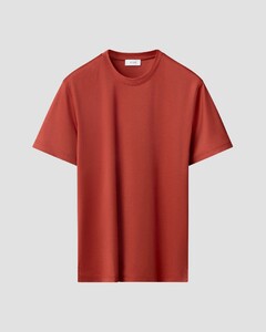 Eton Crew Neck Filo di Scozia Jersey Cotton T-Shirt Rood