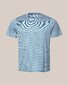 Eton Crew Neck Filo di Scozia Jersey Striped T-Shirt Blauw