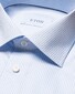 Eton Cut Away Collar Striped Fine Twill Overhemd Licht Blauw