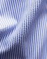 Eton Cut Away Collar Striped Fine Twill Shirt Royal Blue