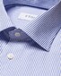 Eton Cut Away Collar Striped Fine Twill Shirt Royal Blue