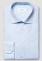 Eton Cutaway Collar Elevated Cotton Duo Stripe Overhemd Licht Blauw