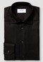 Eton Cutaway Collar Rich Structured Textured Twill Overhemd Zwart