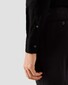 Eton Cutaway Collar Rich Structured Textured Twill Shirt Black