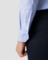 Eton Cutaway Collar Rich Structured Textured Twill Shirt Light Blue