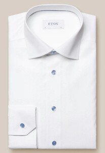 Eton Cutaway Collar Uni Signature Poplin Overhemd Wit