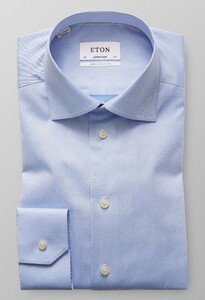 Eton Cutaway Mouwlengte 7 Signature Twill Overhemd Licht Blauw