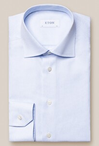 Eton Cutaway Semi Solid Signature Twill Shirt Light Blue