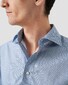 Eton Cutaway Short Sleeve Mini Pattern Overhemd Licht Blauw