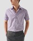 Eton Cutaway Short Sleeve Mini Pattern Overhemd Roze