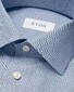 Eton Cutaway Short Sleeve Mini Pattern Shirt Light Blue