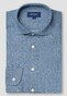 Eton Denim Twill Mélange Effect Wide Spread Collar Overhemd Licht Blauw
