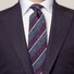 Eton Diagonal Stripe Cotton Silk Linen Tie Navy-Red