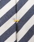 Eton Diagonal Striped Silk Das Navy