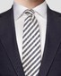Eton Diagonal Striped Silk Tie Navy