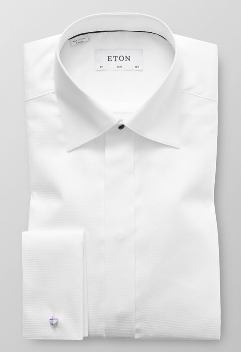 Eton Dobby Evening Shirt Overhemd Wit