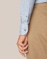Eton Dobby Mélange Contrast Buttons Shirt Mid Blue