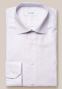 Eton Dobby Mini Stripe Texture Shirt Light Purple