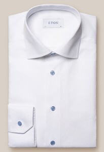 Eton Dobby Weave Fine Texture Overhemd Wit