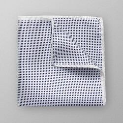 Eton Dotted Pocket Square Silk Pochet Blauw