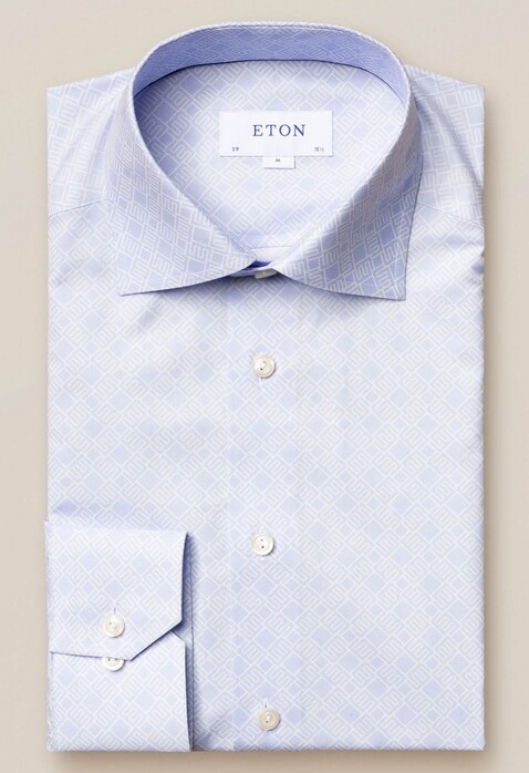 Eton Double E Logo Fantasy Shirt Pastel Blue