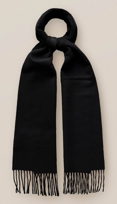 Eton Double Sided Wool Scarf Grey-Black