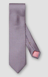 Eton Elegant Geometric Pattern Silk Twill Tie Pink