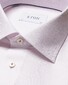 Eton Elegant Texture Dobby Weave Contrast Button Thread Shirt Light Pink
