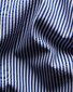 Eton Elevated Poplin Bengal Striped Organic Supima Cotton Shirt Navy