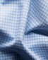 Eton Elevated Poplin Fine Check Mother of Pearl Buttons Supima Cotton Overhemd Licht Blauw